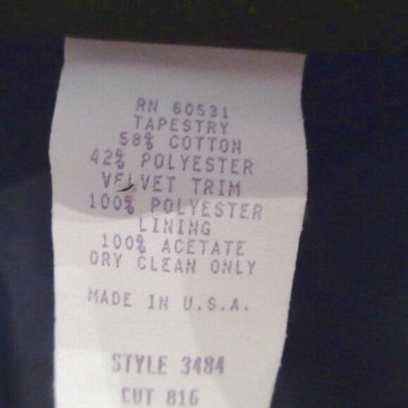 Vtg Circle T Velvet Tapestry Jacket Size S Western Cowgirl Military Crop Navajo - Picture 11 of 11